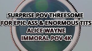 Surprising Threesome with Alice Wayne: POV Fun with Curvy Redhead and Friends in Stunning 4K!