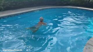Angel Wicky's Steamy Poolside Adventure with My Stepson: A POV Experience