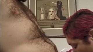 Curvy Redhead Delivers an Intense Blowjob Before a Wild Desk Encounter!