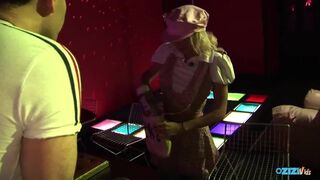 Stunning Blonde Enjoys Wild Night at the Bar with Intense Pleasure