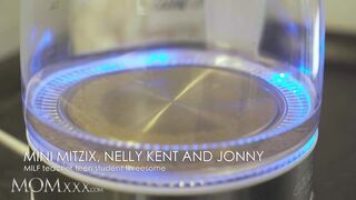 Steamy Threesome with College Cutie Mini Mitzi and Her Seductive Teacher Nelly Kent