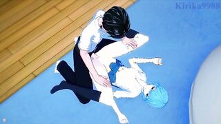 Rei Ayanami and Shinji Ikari's Passionate Encounter at Home - Neon Genesis Evangelion Inspired Animation. Tags: kirika9988, anime, 3D, uncensored, cute, sexy, intimate moments.