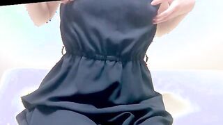 Japanese Amateur Enjoys a Sensual Moment in Her Skirt - Homemade Fun!