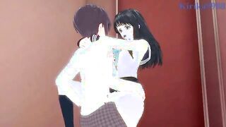 Steamy Encounter in the Restroom: Akebi's Sailor Uniform Adventure - Featuring Kirika9988