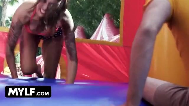 Unstoppable MILF Bella Rolland Takes on the Ultimate Bounce House Challenge!