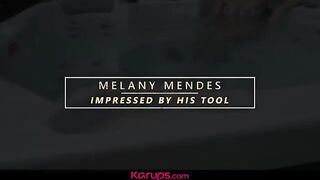 Czech MILF Melany Mendes Enjoys a Steamy Encounter in the Hot Tub