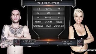 Cody Carter Takes on Bree Austin in an Intense Mat Showdown!