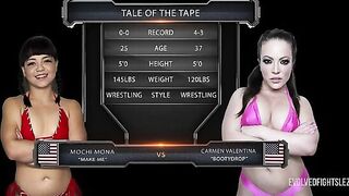 Carmen Valentina Takes on Mocha Mona in an Intense Strap-On Showdown!
