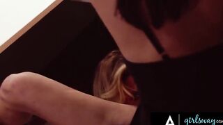 Office Power Play: Alexis Fawx and Lily Lovely in a Steamy Boss-Employee Encounter