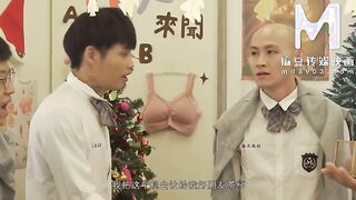 Santa's helper joins Asian orgy party on Christmas Eve with big ass and cowgirl action!