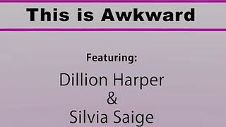 Silvia Saige and Dillion Harper team up to suck and fuck in a hot threesome with deep thrusts and cum-sharing