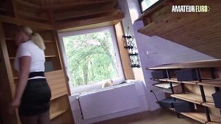 German amateur couple goes wild with dirty sex and tit job in doggy-style frenzy