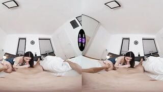 Vivien Doll gives a steamy morning blowjob with a cum-covered face