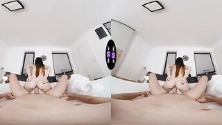 Vivien Doll gives a steamy morning blowjob with a cum-covered face