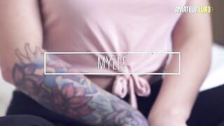 Mylee Cruz's first time in hardcore doggy style with a big cock - French amateur Euro babe