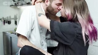 Chex-loving Toussik Berlin cooks up a competition & gets her pussy pounded in every hole possible!