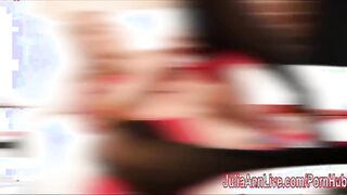 Julia Ann's Fake Tits & Stockings Get Hot and Heavy with a Stocking Slut