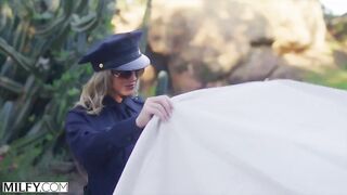 Hot MILFY officer gets her big tits and mouth drilled by a hung cop