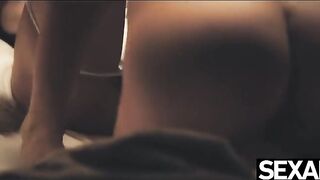 Watch this kinky mommy's hairy pussy and massive tits bounce as she licks her girlfriend's pussy and fists her tight hole
