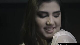 Naomi Bennett spanks and sucks her young lover's big beautiful tits while she spanks her curvy ass