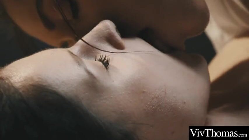 Horny masseuse massages young busty teen's tight pussy until she cums