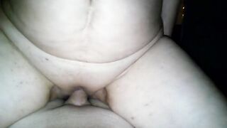 Stepmom Doggystyle gets a messy creampie from stepson in POV action