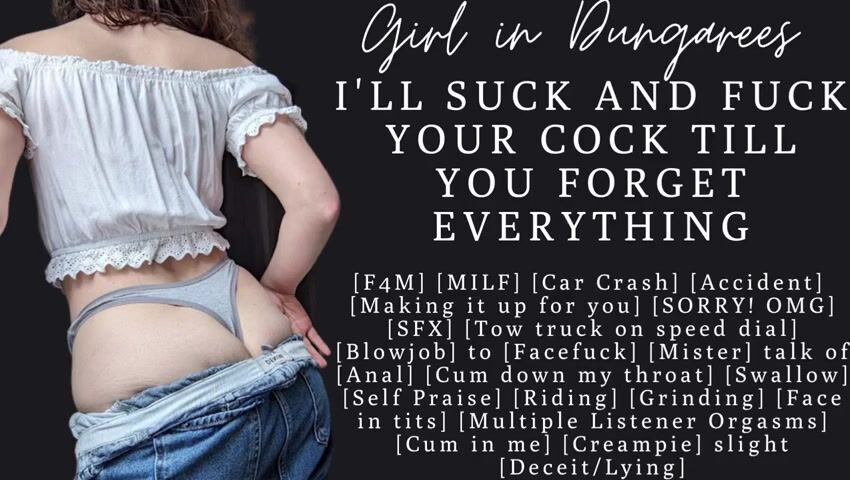Redhead MILF in Dungarees makes it up to you after a wild car ride with multiple orgasms and creampies
