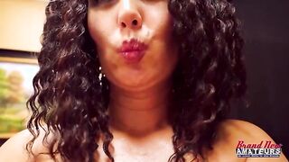 Lexxie undresses & vibes her perky tits & pussy during sex machine fucking
