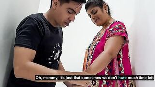 HotFamilySex nails stepmom on the stairs with a hot blowjob and fuck action