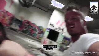 POrnStar gets fucked in abandoned place like a pornstar