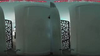 Jazmin Luv cheats on her cuckold hubby with a stranger while he watches in VR