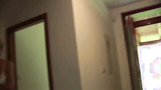 Cheating wife with massive boobs takes a huge dick and makes him cum inside her while she orgasms
