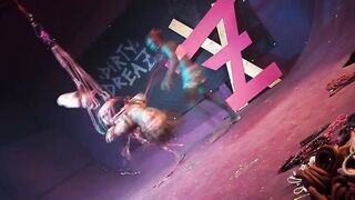 Skinny Tattooed Girl gets suspended in rope and dominated with BDSM