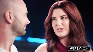 Kayla Summers and her hubby tag-teamed in front of the camera while she gets her big tits and curvy body photoshooted