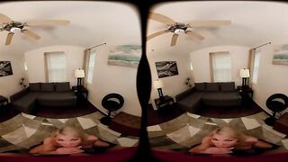 Stepmom Madison Blaze makes her stepson's cock rock hard while she pleasures herself in VR