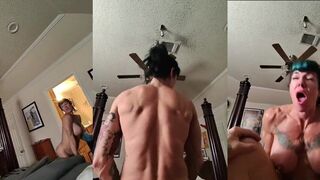 Miley and Clyde's POV: MILF gets creampied after a wild ride