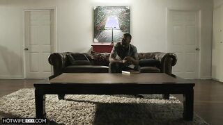 September Reign & her hubby share a BBC & give her a deep throat facial