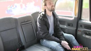 Ava Austen, the tattooed MILF taxi driver, gives a male student a wild ride