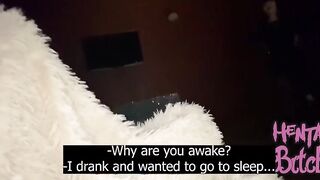 Hentai-Bitch deepthroats and fucks her stepson's big dick in public