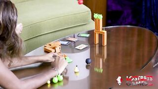 Sexy young ebony babes Chrissy & Tiana strip naked & play strip poker with lostbets games!