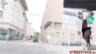 Horny Couple offers Creampie to taxi driver for a wild ride in public