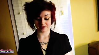 Watch Marci, the alternative Hottie, experience a vibrated orgasm while getting her clit rubbed!