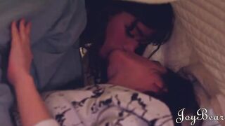 Julia Roca seduces her housemate into steamy lesbian sex with a pussy-licking twist