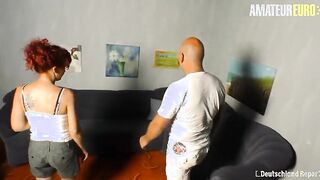 Evelyn, the experienced German gilf, gets drilled hard on the couch by a hard cock