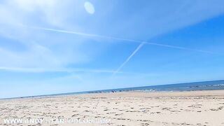 Hot blonde rides and fucks Andy-Star in Zandvoort with her skinny body