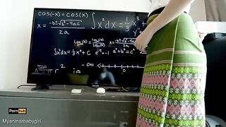 Myanmar Baby Girl gets a hardcore face fuck and rough sex lesson from her teacher