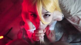 Sunako_Kirishiki dominates in a dirty talk POV game with chainsaw and cum in mouth