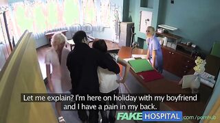 Tracy Lindsay, the busty Czech nurse, gives a POV tonguejob to her patient