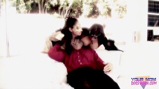 Angelina Valentine & two horny MILFs go wild in hot 3way with deepthroating, pussy licking & facials
