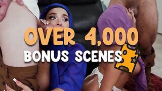 Stepmom Aaliyah Love & Penny Barber take on stepson & Therapist in hot threesome with cumshot and tits